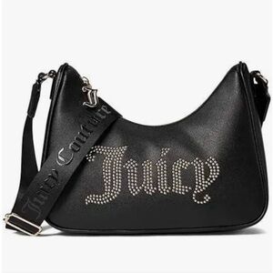 NEW Juicy Couture Black and Gold‎ Obsession Crossbody Bag with Gold Hardware